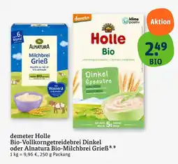 tegut Holle bio-vollkorngetreidebrei dinkel Angebot