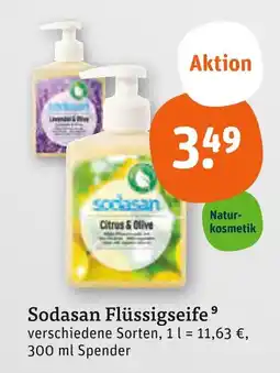 tegut Sodasan citrus & olive flüssigseife Angebot