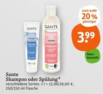 tegut Sante shampoo Angebot
