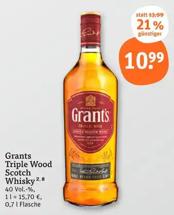 tegut Grants triple wood scotch whisky Angebot