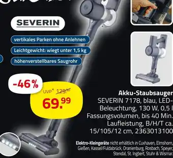 ROLLER Severin akku-staubsauger severin 7178, blau Angebot