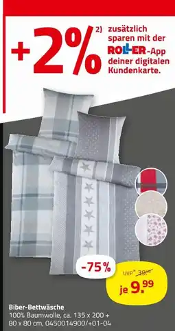 ROLLER Biber-bettwäsche Angebot