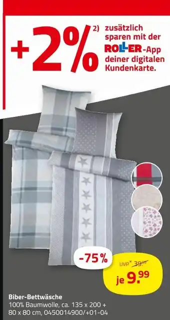 ROLLER Biber-bettwäsche Angebot