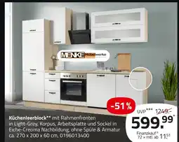 ROLLER Menke möbelwerke küchenleerblock Angebot