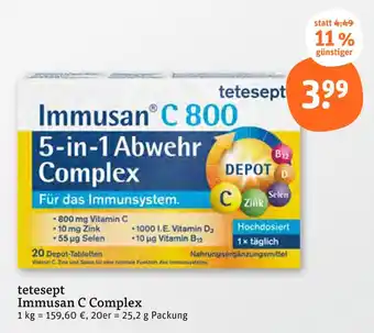 tegut Tetesept immusan c complex Angebot