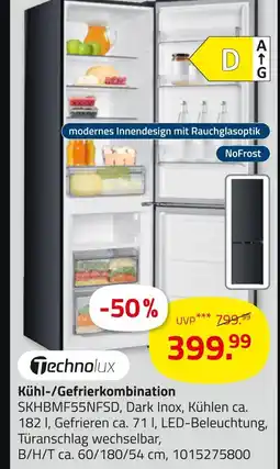 ROLLER Technolux kühl-/gefrierkombination skhbmf55nfsd Angebot