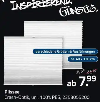 ROLLER Plissee Angebot