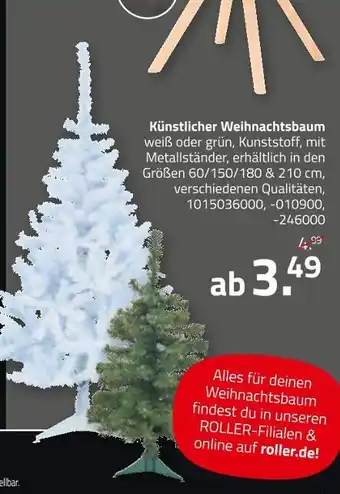 ROLLER Künstlicher weihnachtsbaum Angebot