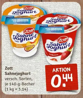 nahkauf Zott sahnejoghurt mango-maracuja Angebot