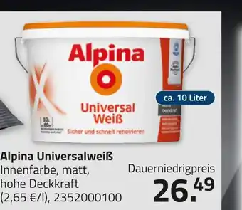 ROLLER Alpina universalweiß Angebot