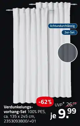 ROLLER Verdunkelungsvorhang-set Angebot