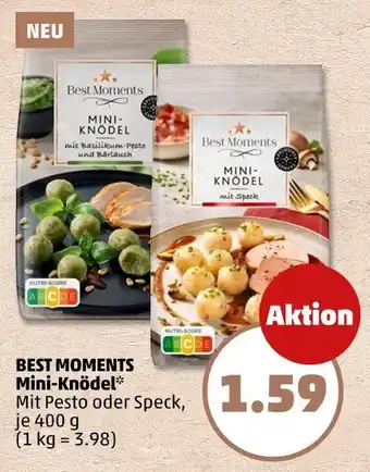 PENNY Best moments mini-knödel mit basilikum-pesto und bärlauch Angebot