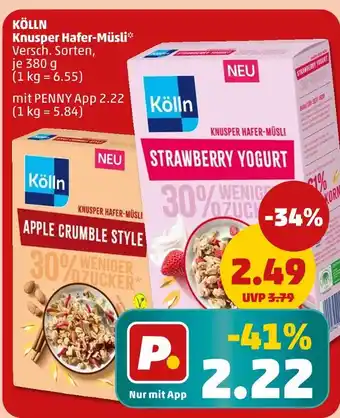 PENNY Kölln knusper hafer-müsli apple crumble style Angebot