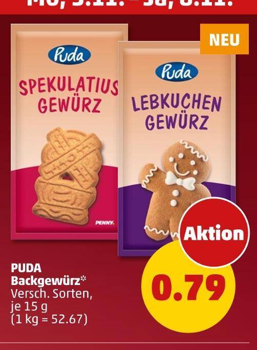 Puda spekulatius gewürz Angebot bei PENNY