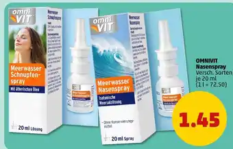 PENNY Omnivit meerwasser schnupfenspray mit ätherischen ölen Angebot