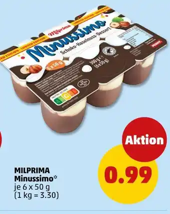 PENNY Milprima minussimo schoko-haselnuss-dessert Angebot