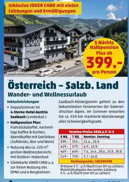 PENNY Hotel austria saalbach Angebot