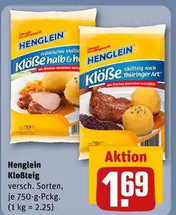 REWE Henglein fränkischer kloßteig halb & halb Angebot