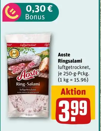 REWE Aoste ringsalami Angebot