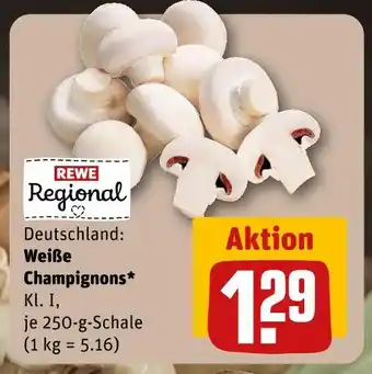 REWE Rewe regional weiße champignons Angebot