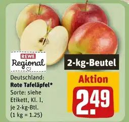 REWE Rewe regional rote tafeläpfel Angebot