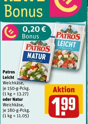 REWE Patros leicht oder natur Angebot