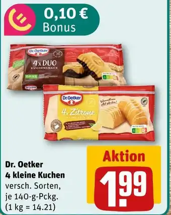 REWE Dr. oetker 4 kleine kuchen Angebot