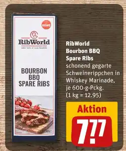 REWE Ribworld bourbon bbq spare ribs Angebot