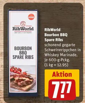 REWE Ribworld bourbon bbq spare ribs Angebot