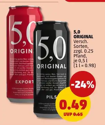 PENNY 5,0 original export Angebot