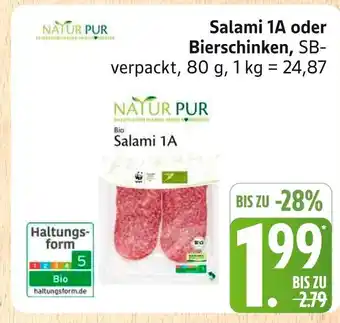 Marktkauf Natur pur salami 1a Angebot