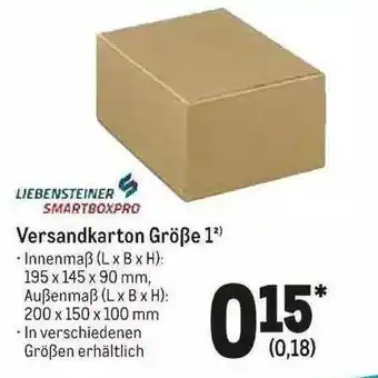 METRO Liebensteiner Smartboxpro Versandkarton Größe 1 Angebot