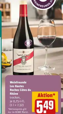 REWE Weinfreunde les hautes roches côtes du rhône Angebot