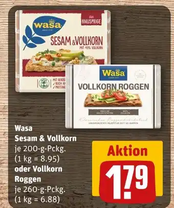 REWE Wasa sesam & vollkorn Angebot