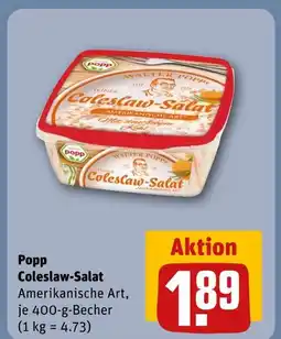 REWE Popp coleslaw-salat amerikanische art Angebot