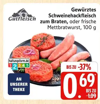 Marktkauf Gutfleisch gewürztes schweinehackfleisch zum braten Angebot