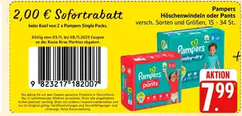 Marktkauf Pampers höschenwindeln oder pants Angebot