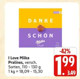 Marktkauf Milka i love milka pralines Angebot