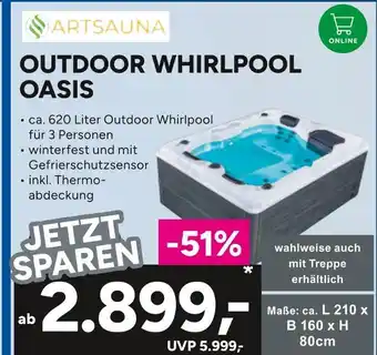 Marktkauf Artsauna outdoor whirlpool oasis Angebot