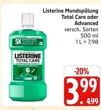Marktkauf Listerine mundspülung total care Angebot