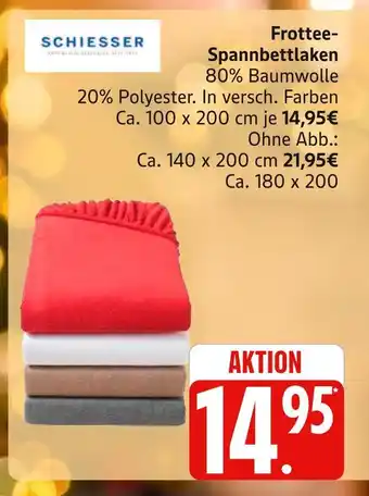 Marktkauf Schiesser frottee-spannbettlaken Angebot