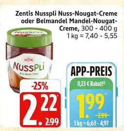 Marktkauf Zentis nusspli nuss-nougat-creme Angebot