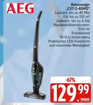 Marktkauf Aeg akkusauger „cx7-2-45mö“ Angebot