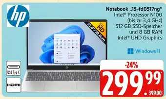 Marktkauf Hp notebook „15-fd0517ng“ Angebot