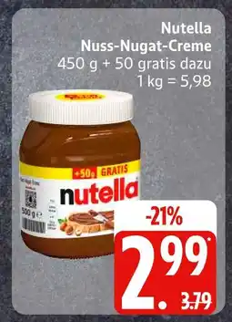 Edeka Nutella nuss-nugat-creme Angebot