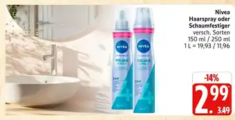 Marktkauf Nivea haarspray Angebot