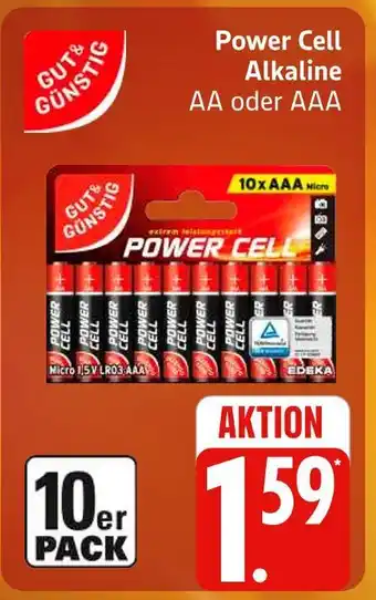 Marktkauf Gut & günstig power cell alkaline aa Angebot