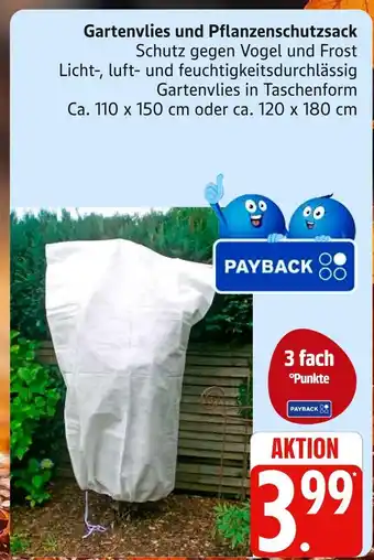 Marktkauf Gartenvlies und pflanzenschutzsack Angebot