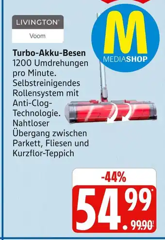 Marktkauf Livington turbo-akku-besen Angebot