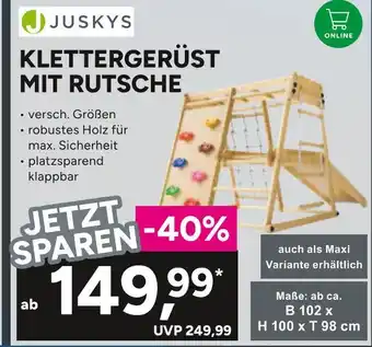 Marktkauf Juskys klettergerüst mit rutsche Angebot